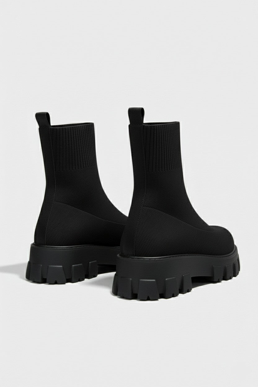 Bespoke Chunky Sole Pull On Ankle Boots For Women | Virella