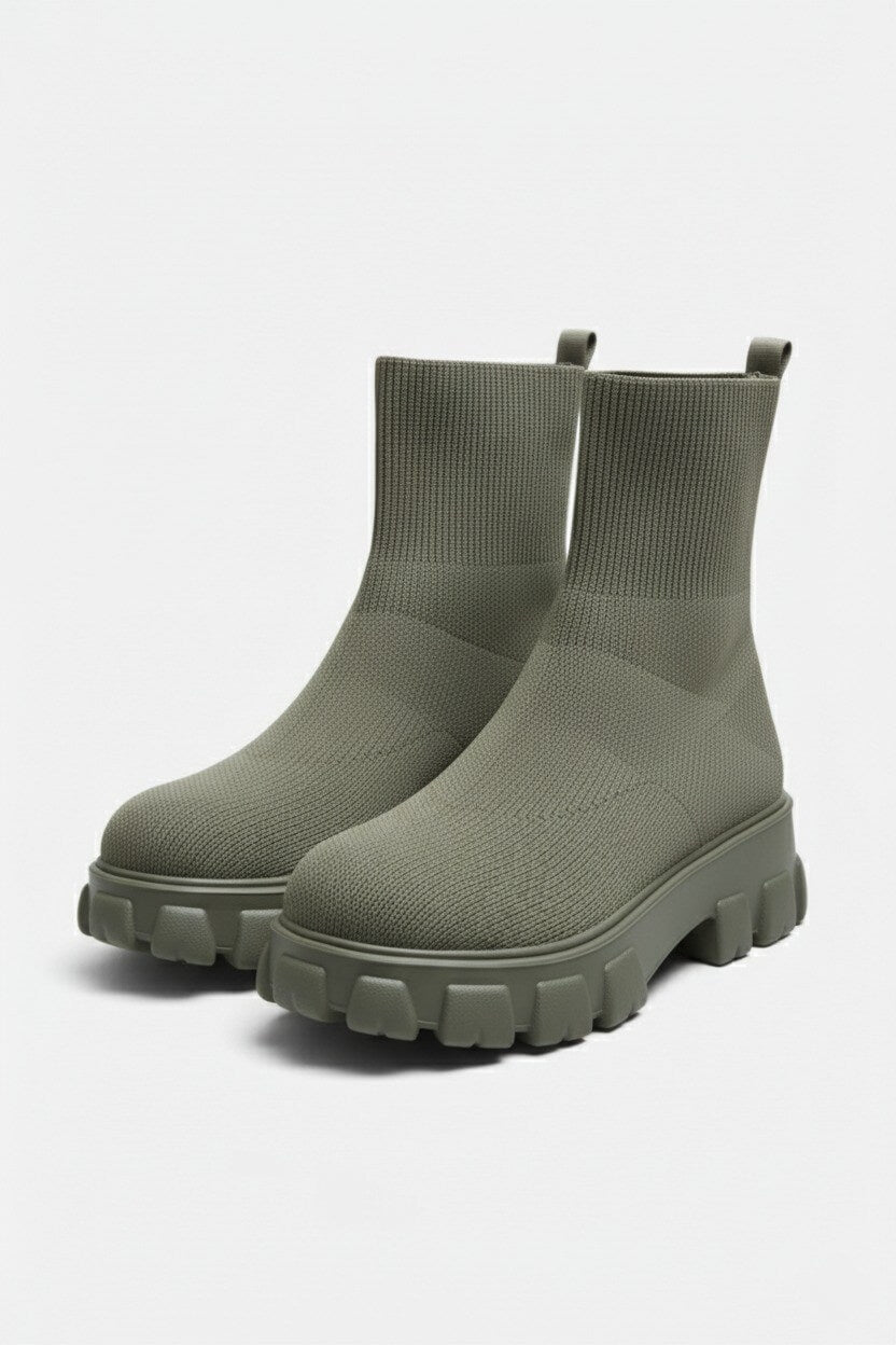Bespoke Chunky Sole Pull On Ankle Boots For Women | Virella