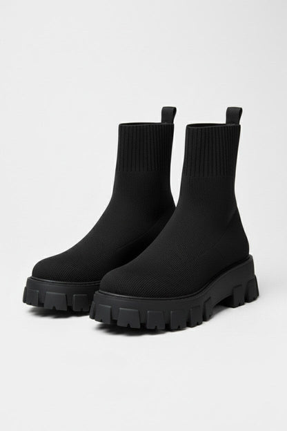 Bespoke Chunky Sole Pull On Ankle Boots For Women | Virella