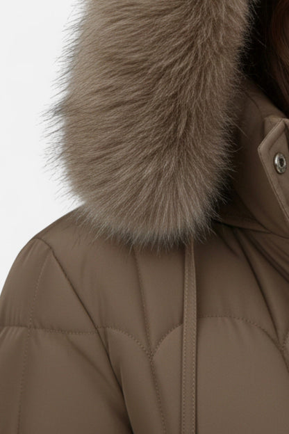 Distinct Long Hooded Puffer Coat For Women | Vaelisse