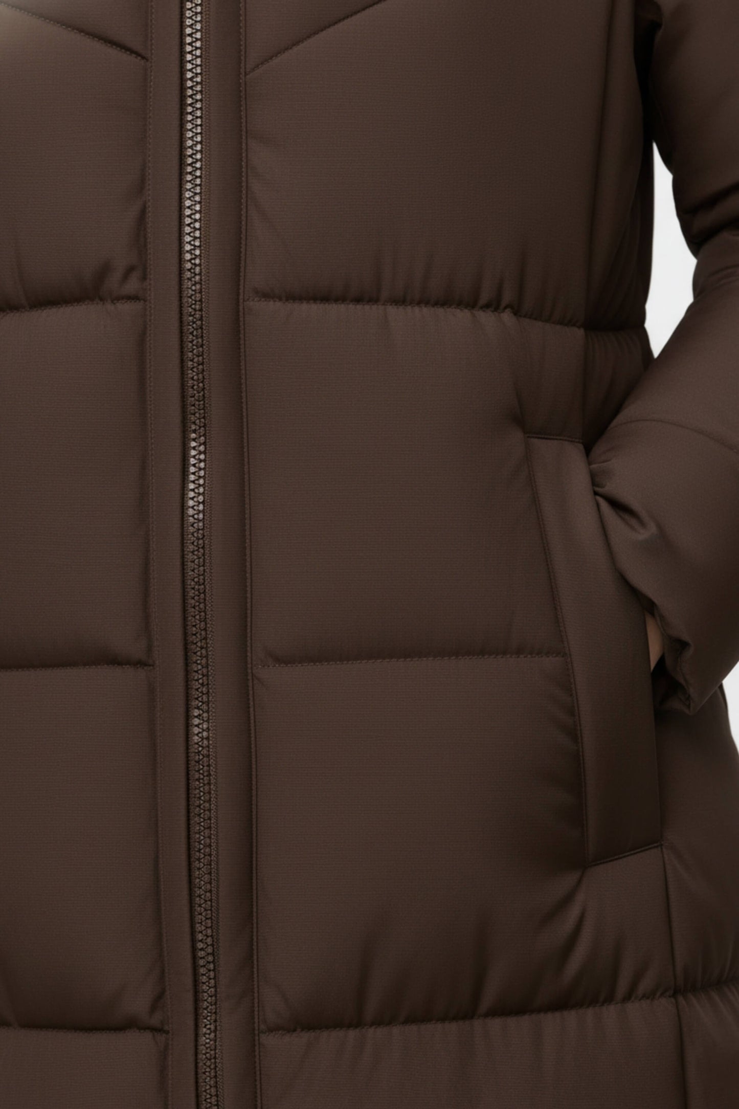 Iconic Long Hooded Quilted Puffer Coat For Women | Evelira