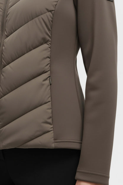Invigorating Hooded puffer jacket with sleek silhouette for women | Caurelle