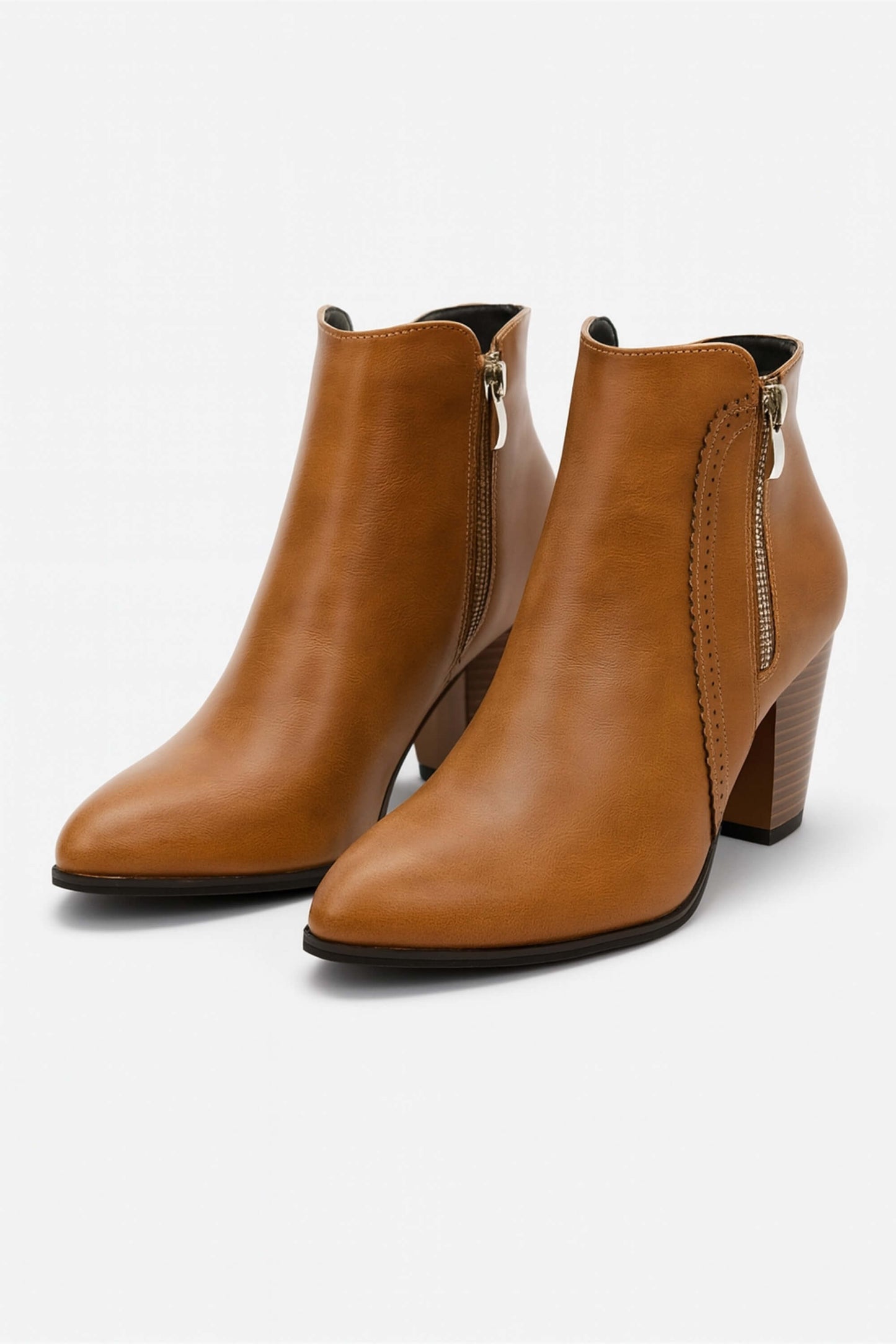Comforting Ankle boots with chunky mid-heel for women | Caurelle