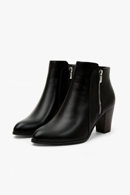 Comforting Ankle boots with chunky mid-heel for women | Caurelle