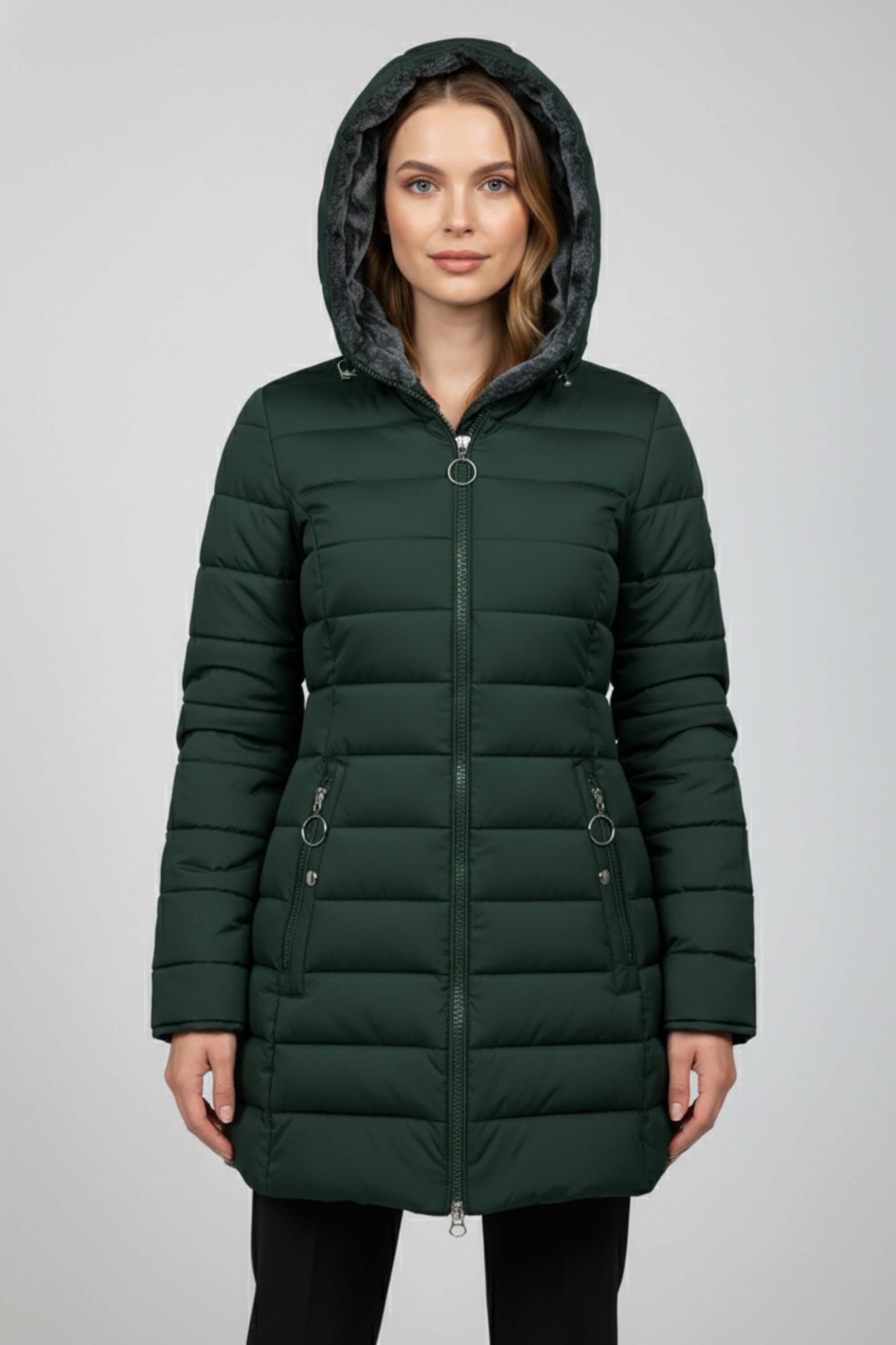 Crafted Long Hooded Quilted Puffer Coat For Women | Ravelle