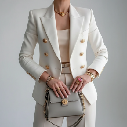 Satin Double-breasted tailored blazer for women | Zara