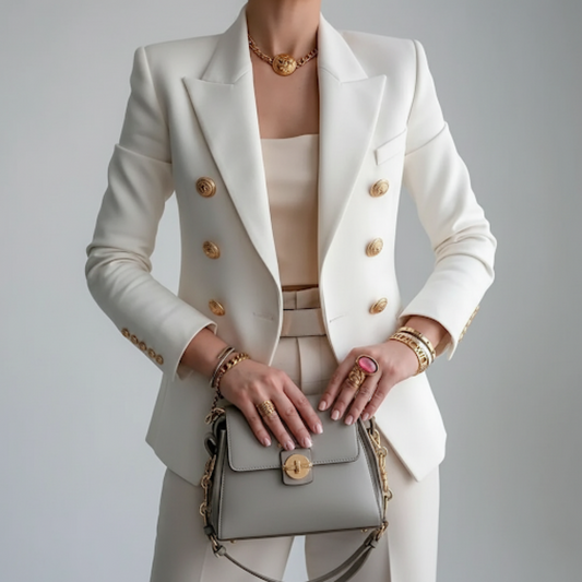 Satin Double-breasted tailored blazer for women | Zara