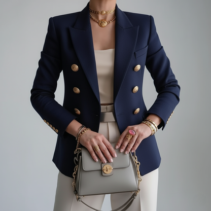 Satin Double-breasted tailored blazer for women | Zara