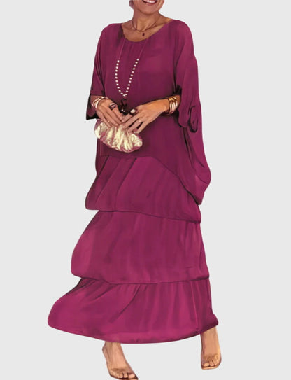 Happy Long flowing elegant dress for women | Clara