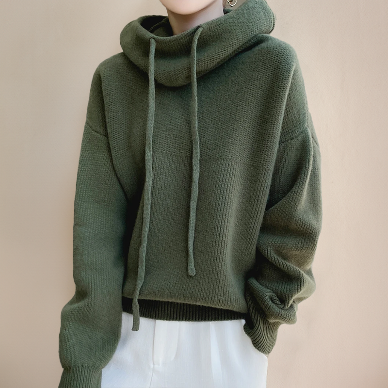 Twinkling High Neck Drawstring Hoodie for Women | Solara