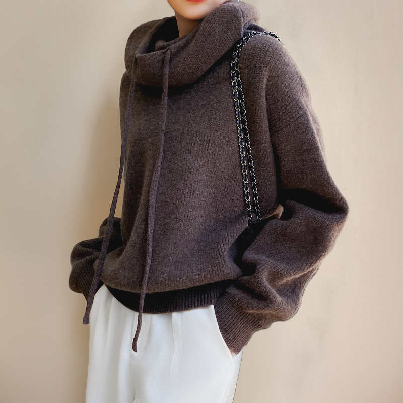 Twinkling High Neck Drawstring Hoodie for Women | Solara