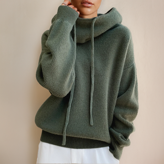Twinkling High Neck Drawstring Hoodie for Women | Solara