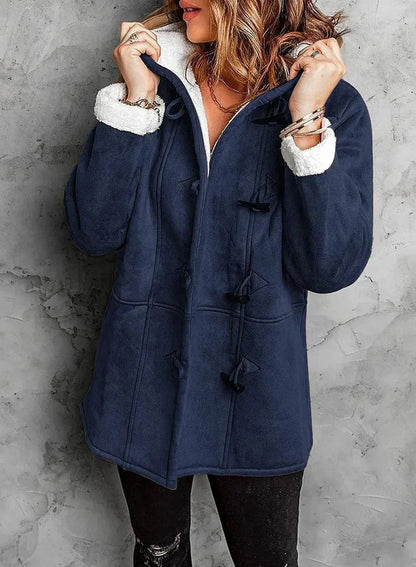 Parisian Hooded Toggle Long Coat For Women | Amanda