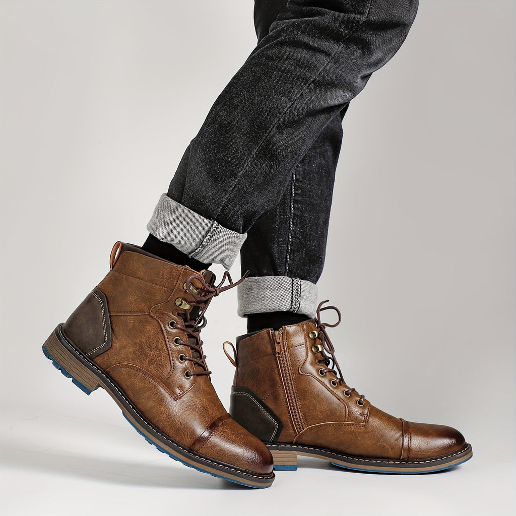 Adaptable Heritage Brogue Lace Up Boots For Men | Drew