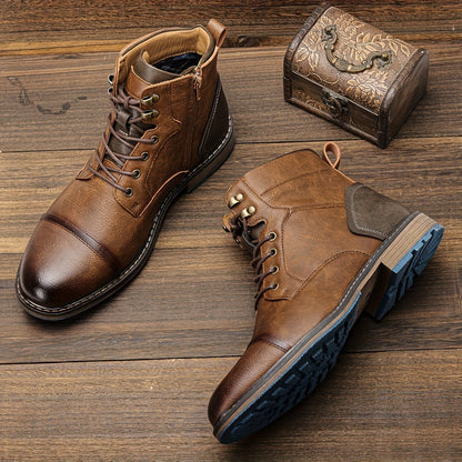 Adaptable Heritage Brogue Lace Up Boots For Men | Drew