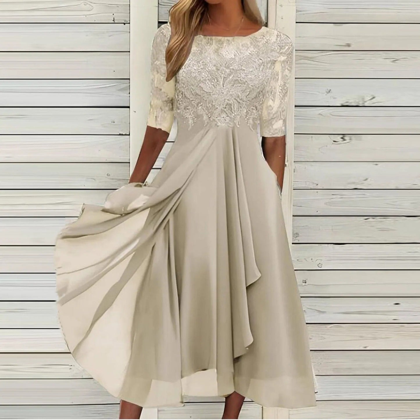 Strong Lace Embroidered Elegant Dress For Women | Elizara