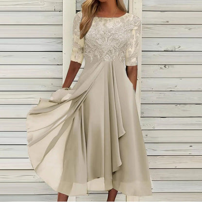Strong Lace Embroidered Elegant Dress For Women | Elizara