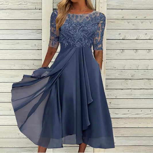 Strong Lace Embroidered Elegant Dress For Women | Elizara