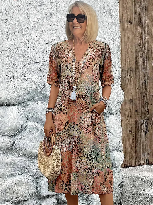 Adaptable Effortless midi dress for women | Jessica