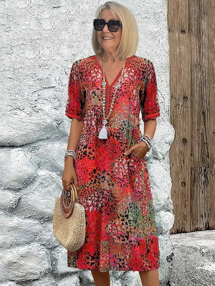 Adaptable Effortless midi dress for women | Jessica