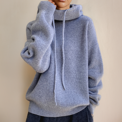 Twinkling High Neck Drawstring Hoodie for Women | Solara