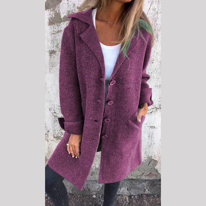 Fashionable Casual Long Button Coat For Women | Arlena