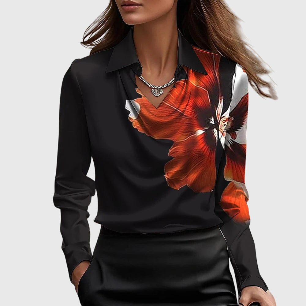 Loving Draped Neck Elegant Blouse For Women | Vivienne