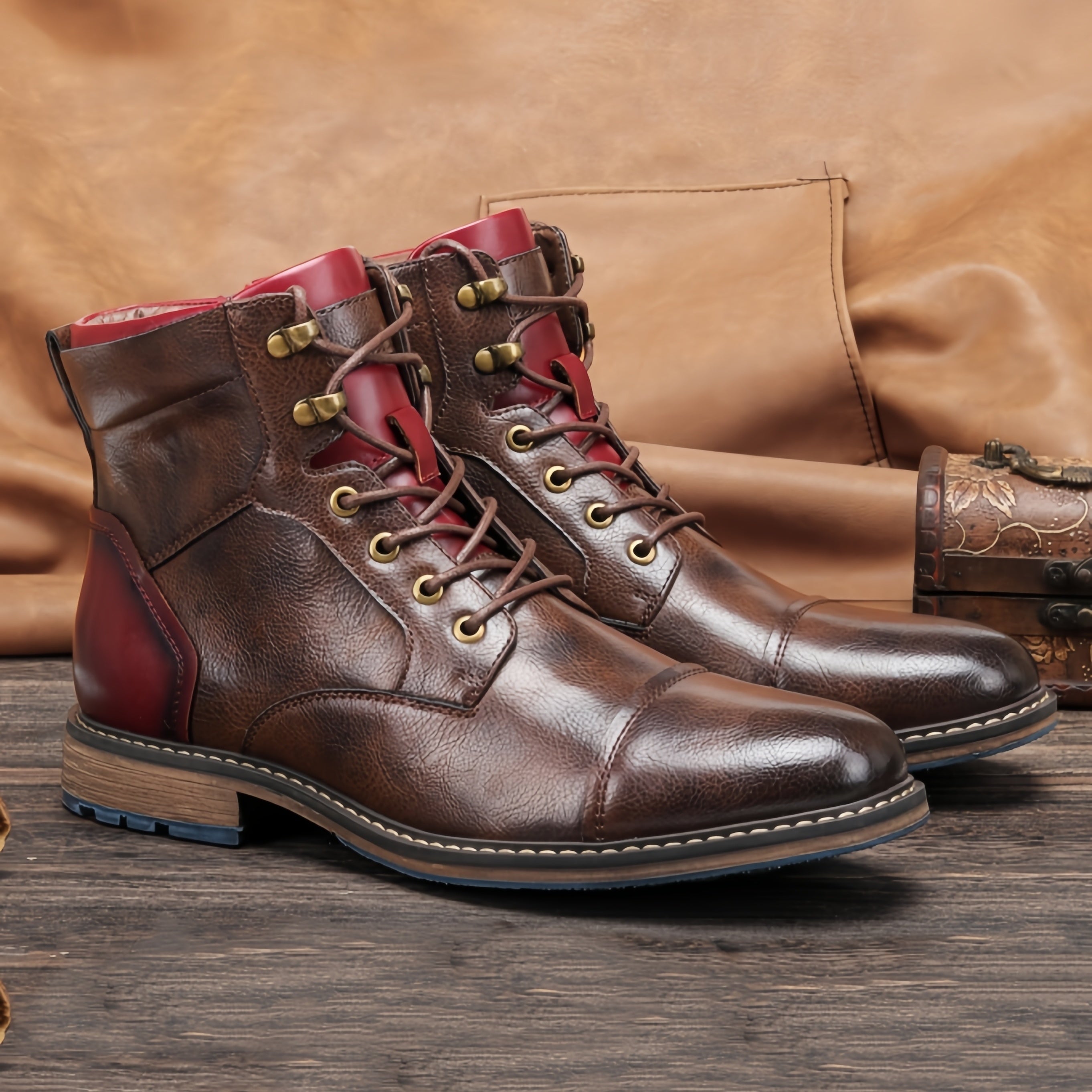Adaptable Heritage Brogue Lace Up Boots For Men | Drew