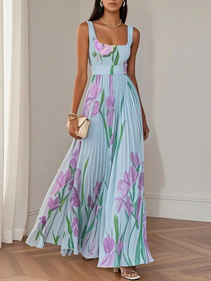 Flexible Floral Print Long Dress For Women | Charlene