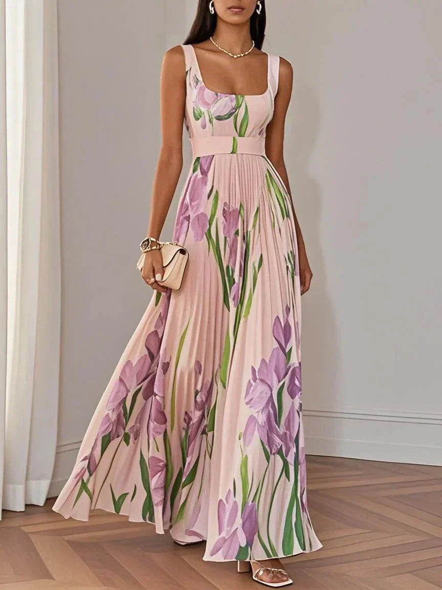 Flexible Floral Print Long Dress For Women | Charlene