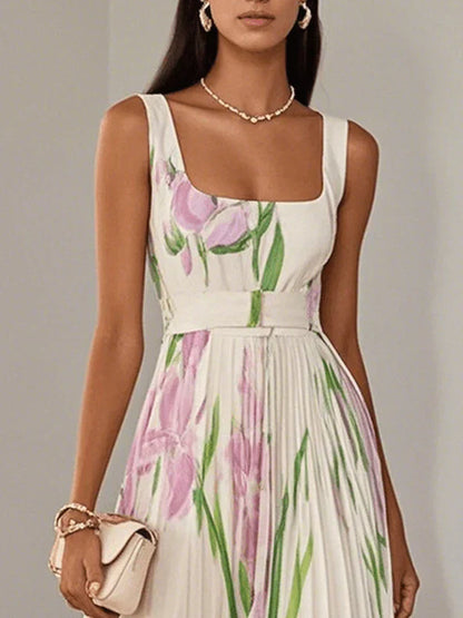 Flexible Floral Print Long Dress For Women | Charlene