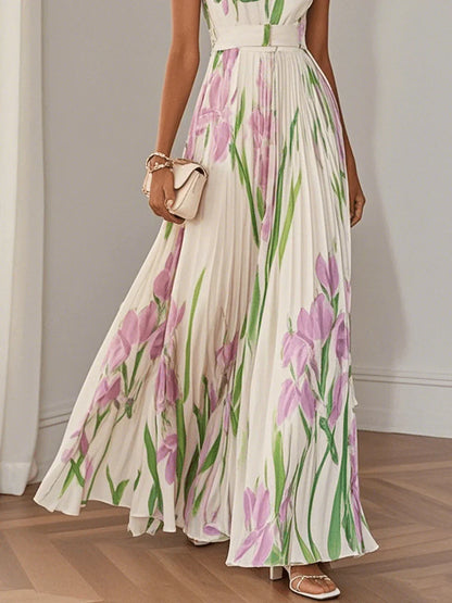 Flexible Floral Print Long Dress For Women | Charlene