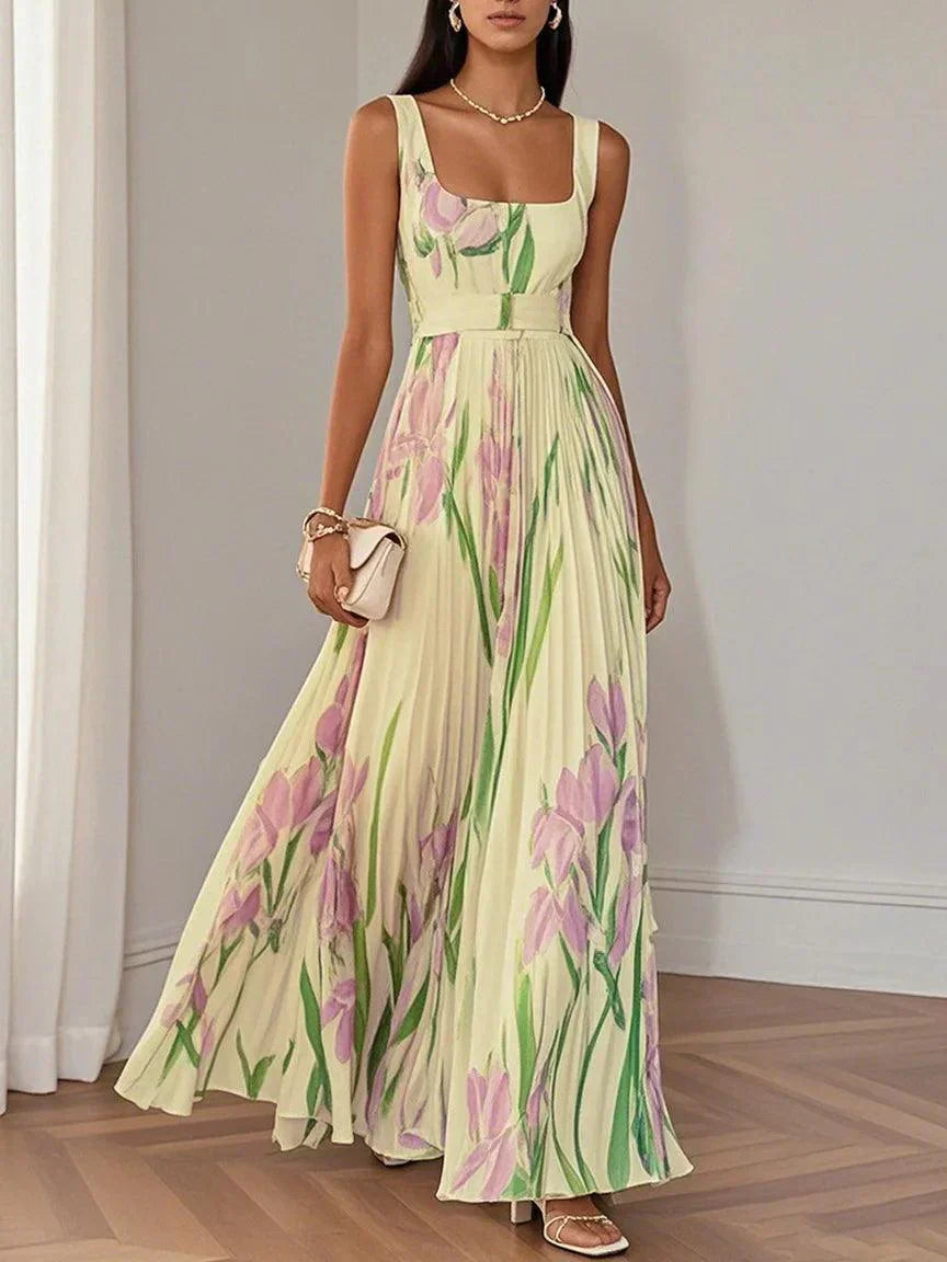 Flexible Floral Print Long Dress For Women | Charlene