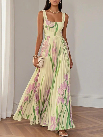 Flexible Floral Print Long Dress For Women | Charlene