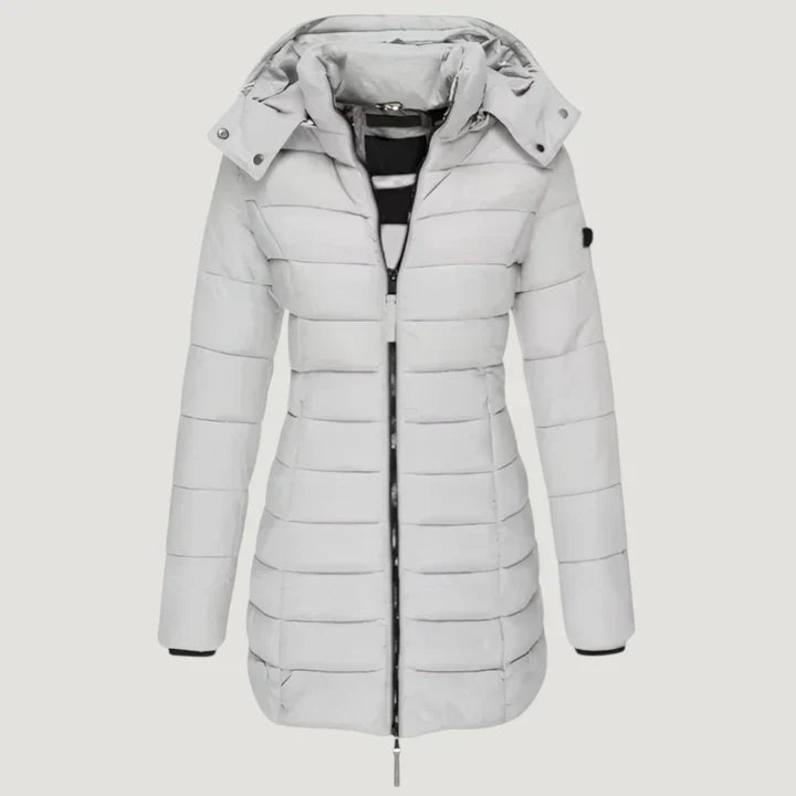 Progressive Long Hooded Jacket For Women | Brielle