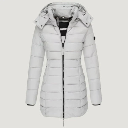 Progressive Long Hooded Jacket For Women | Brielle