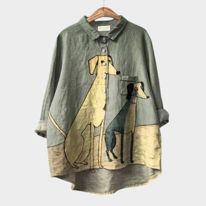 Loving Artistic button-up shirt with relaxed silhouette for women | Audrey