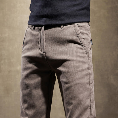 Cashmere Slim Fit Stretch Trousers For Men | Adrian