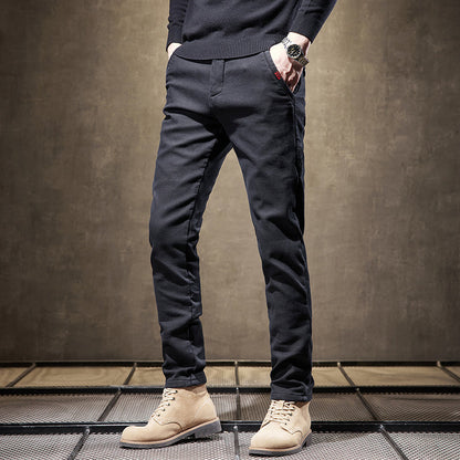 Cashmere Slim Fit Stretch Trousers For Men | Adrian