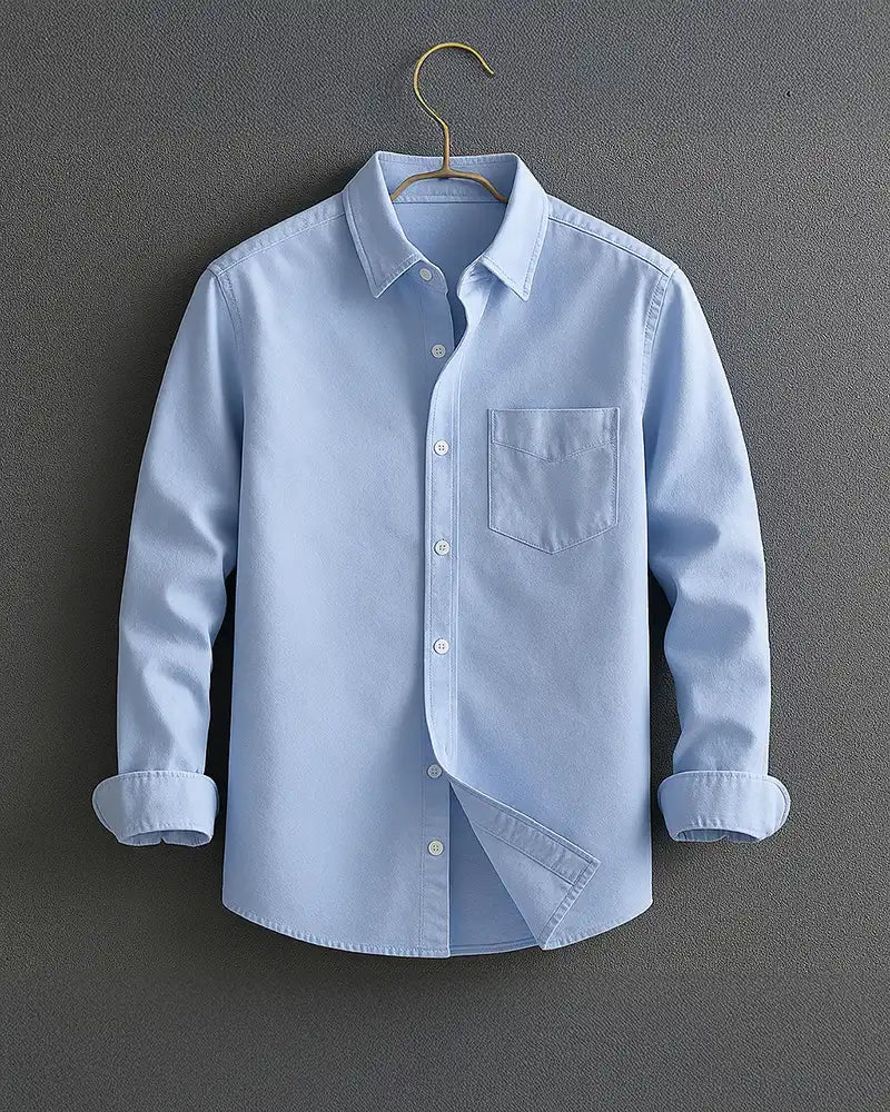 Indigo Classic Button Down Shirt for Men | Rafael