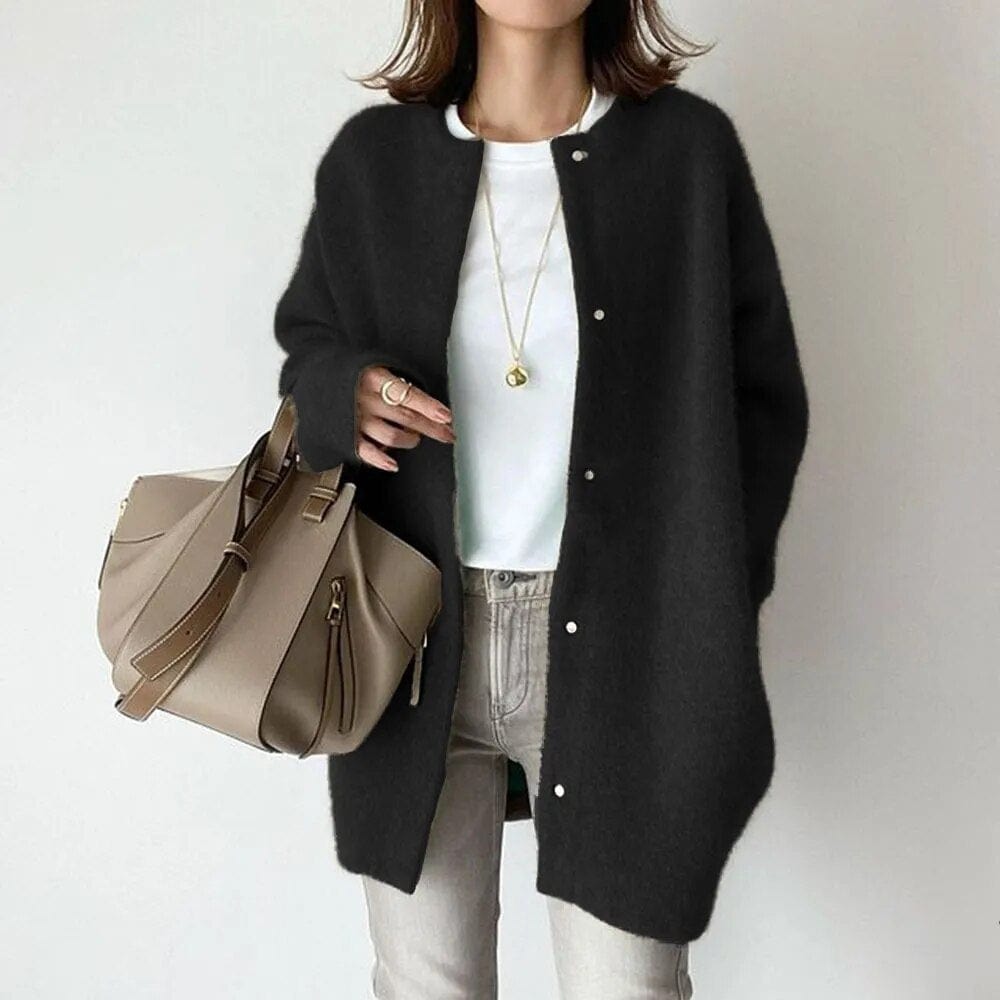 Soothing Elegant Button Front Jacket For Women | Mirela