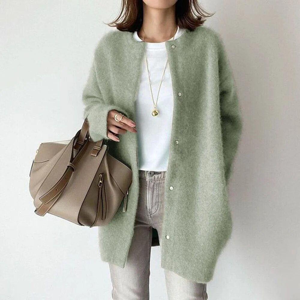 Soothing Elegant Button Front Jacket For Women | Mirela