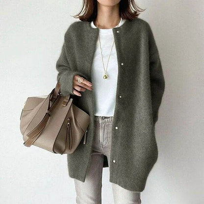 Soothing Elegant Button Front Jacket For Women | Mirela