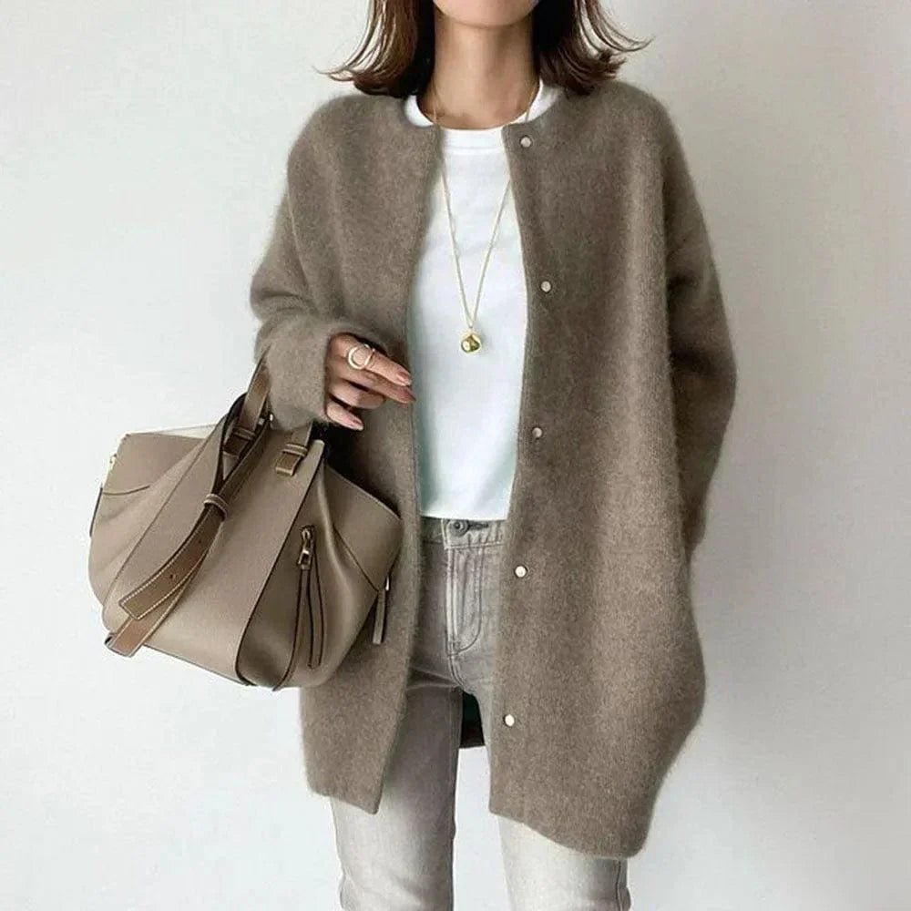 Soothing Elegant Button Front Jacket For Women | Mirela