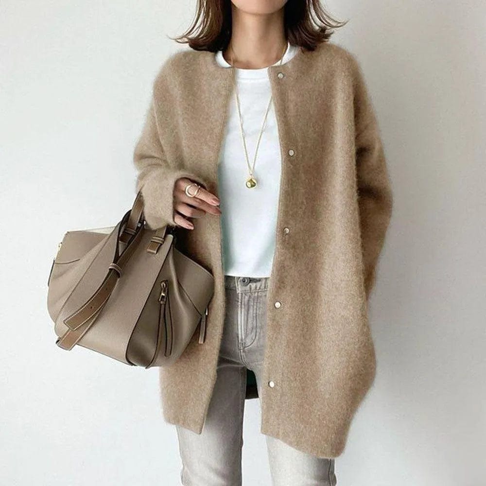 Soothing Elegant Button Front Jacket For Women | Mirela