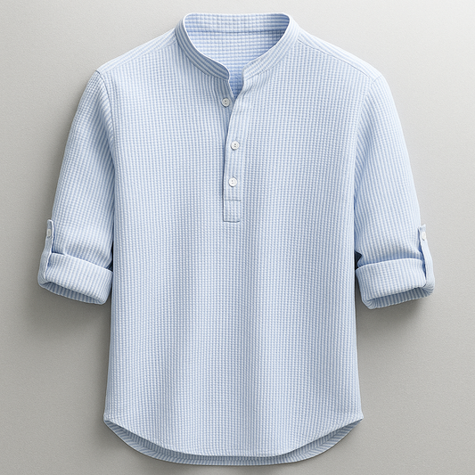 Foggy Textured Henley Shirt For Men | Caleb