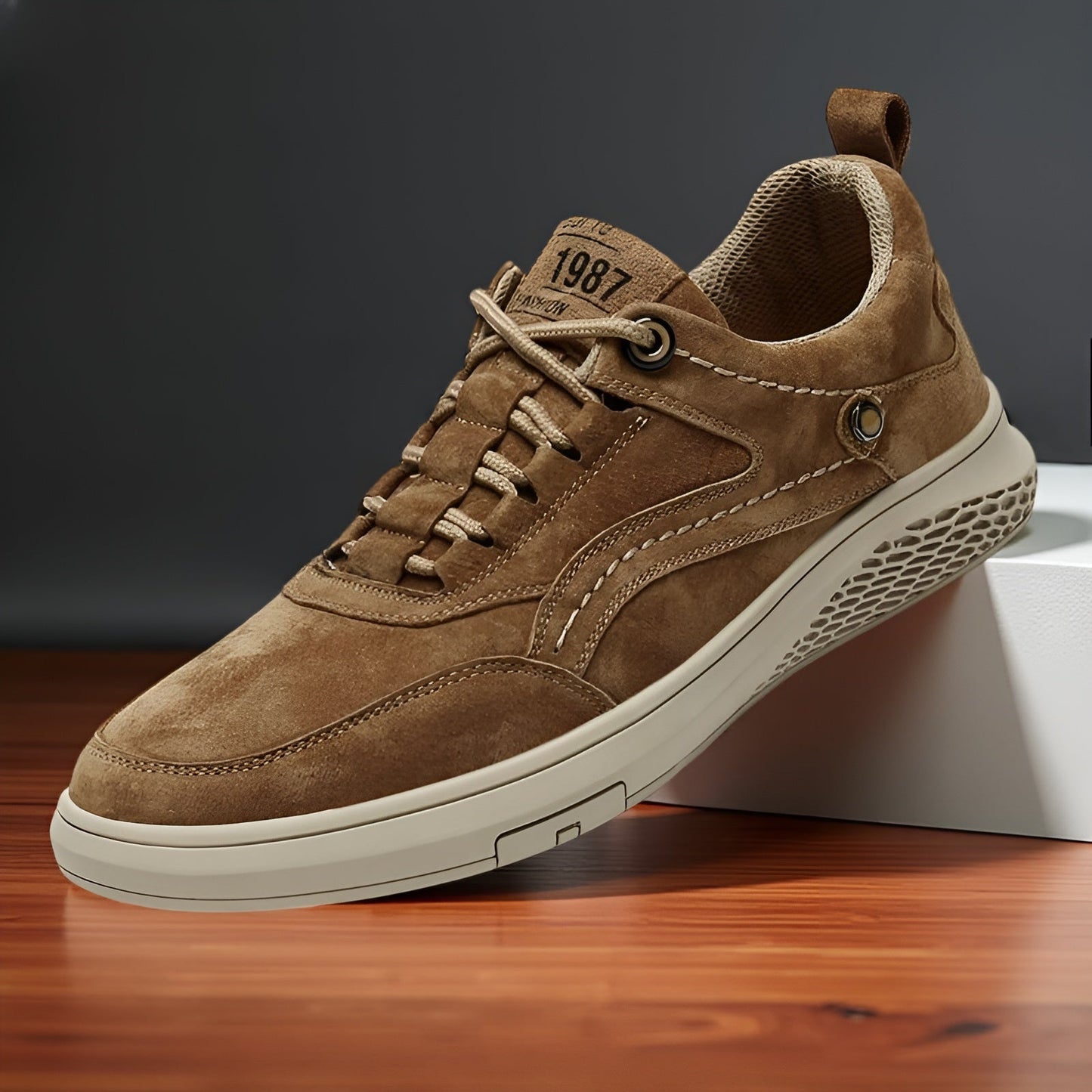 Pacesetting Textured Lace Up Sneakers For Men | Ardent