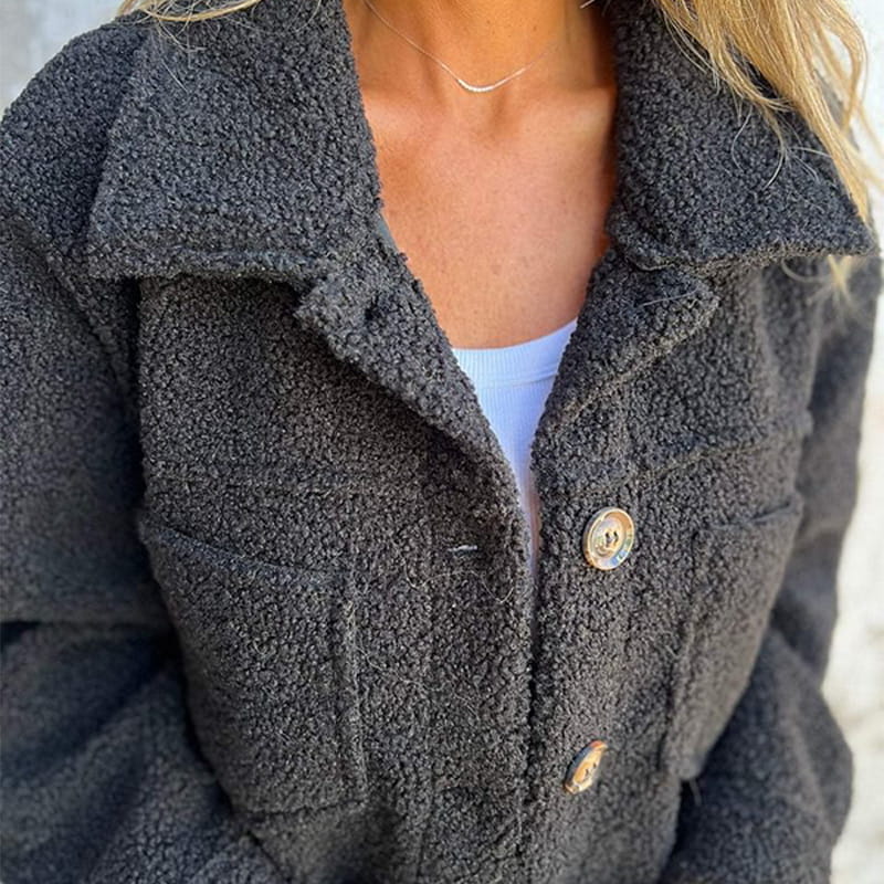 Bloomed Button Front Textured Jacket for Women | Marielle