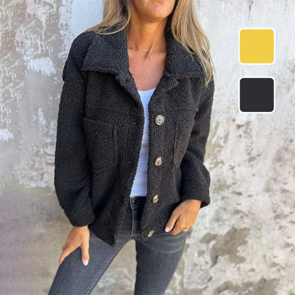 Bloomed Button Front Textured Jacket for Women | Marielle