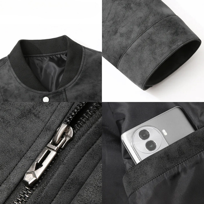Textured Textured Bomber Jacket for Men | Hartwell
